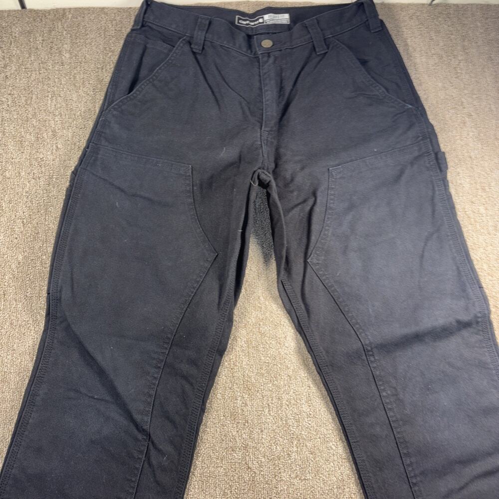 Carhartt men’s double knee canvas pants 30x32 Black Workwear Relaxed Fit